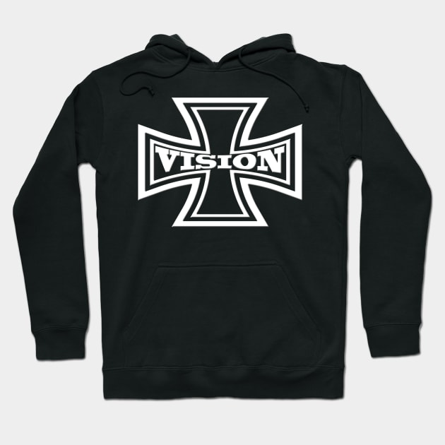 Iron Cross Vision Motorcycle Hoodie by DroolingBullyKustoms